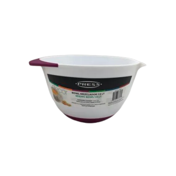 Bowl Mezclador Press Plástico 1.5lt
